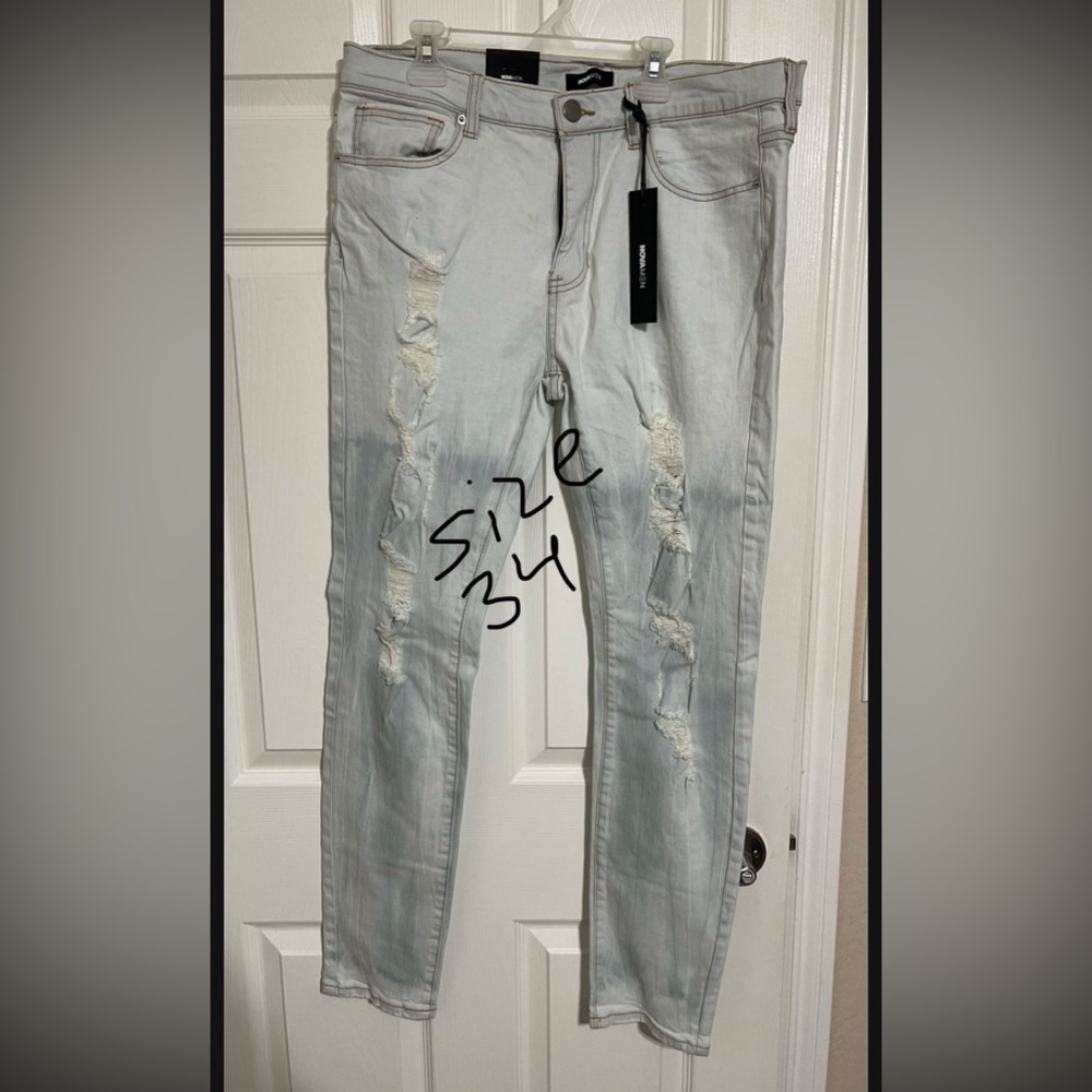 Fashion nova light blue jeans